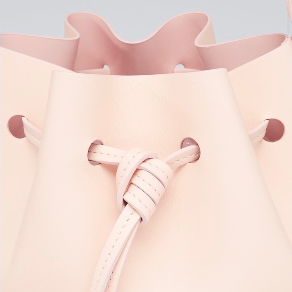Mansur Gavriel Calfskin Light Pink Bucket Bag - Picture 7 of 14